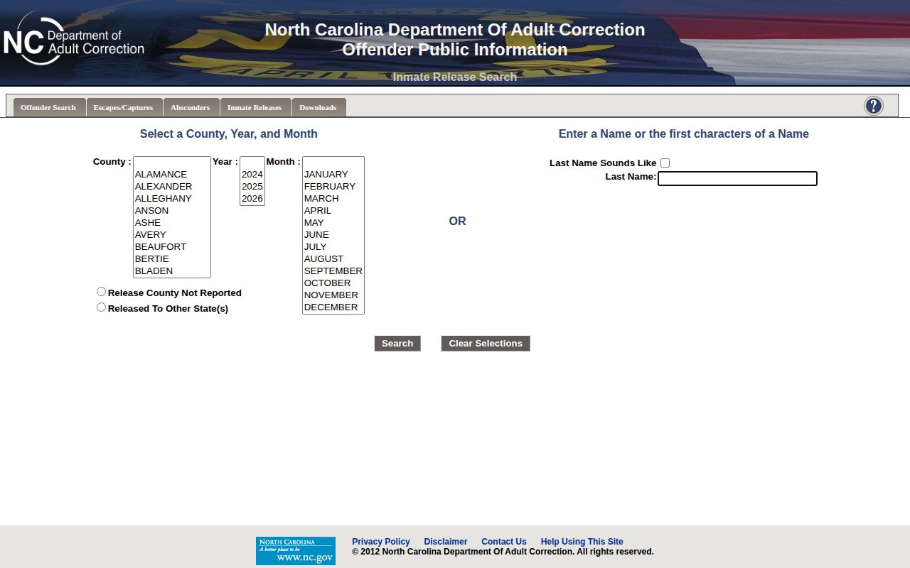 Caldwell County 72-hour state release search