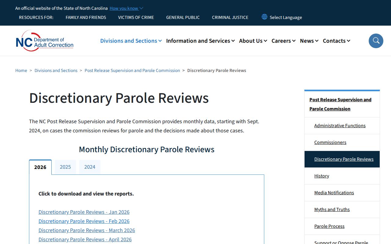 Caldwell County parole review results source