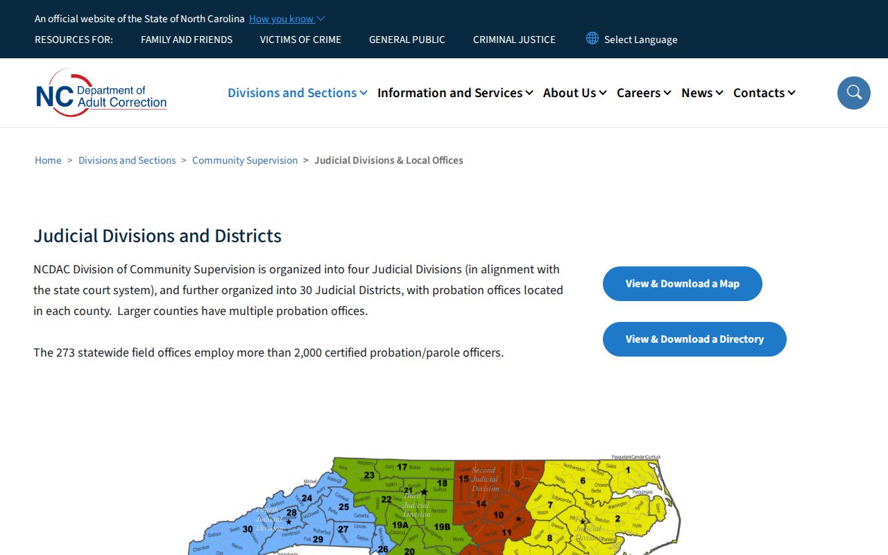Caldwell County parole and probation office navigation